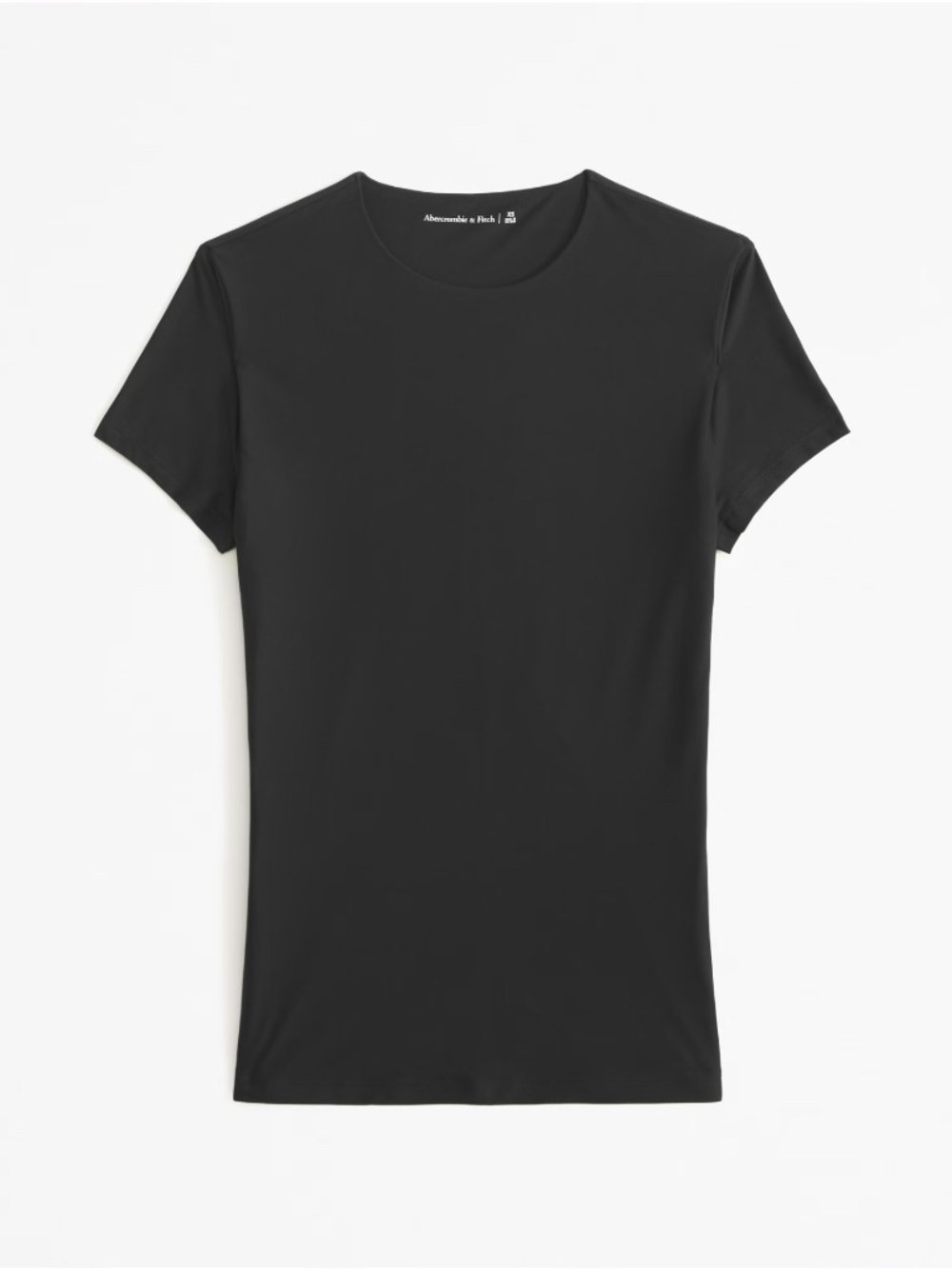 Abercrombie Black Soft Matte Seamless Tuckable Baby Tee